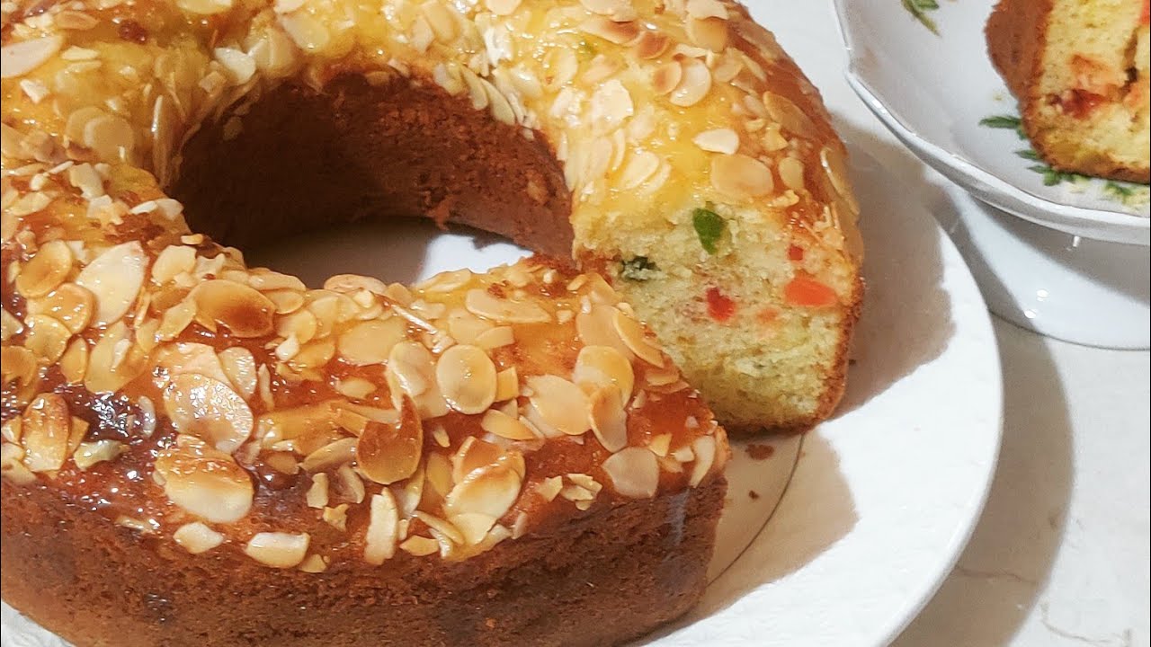 @كيكة_بالفواكه_المعسلة