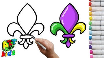 How to Draw a Fleur De Lis for Kids