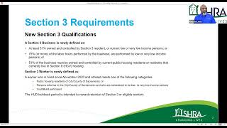 Section 3 Requirements