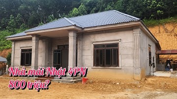 800 triệu có đủ làm Nhà mái Nhật 4 phòng ngủ 180m2 tại nông thôn? | Nhà đẹp JT
