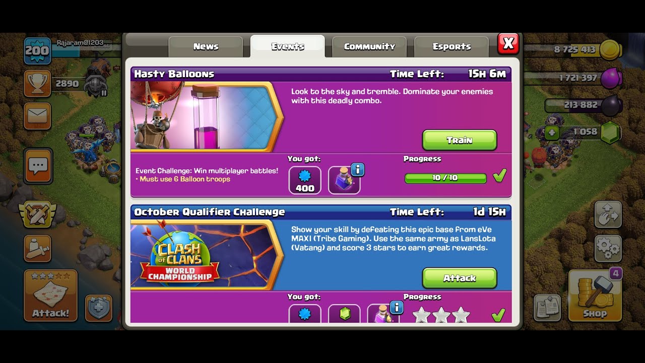 Let's complete hasty balloon event! | clash of clans | attack strategy and get event rewards🎖️