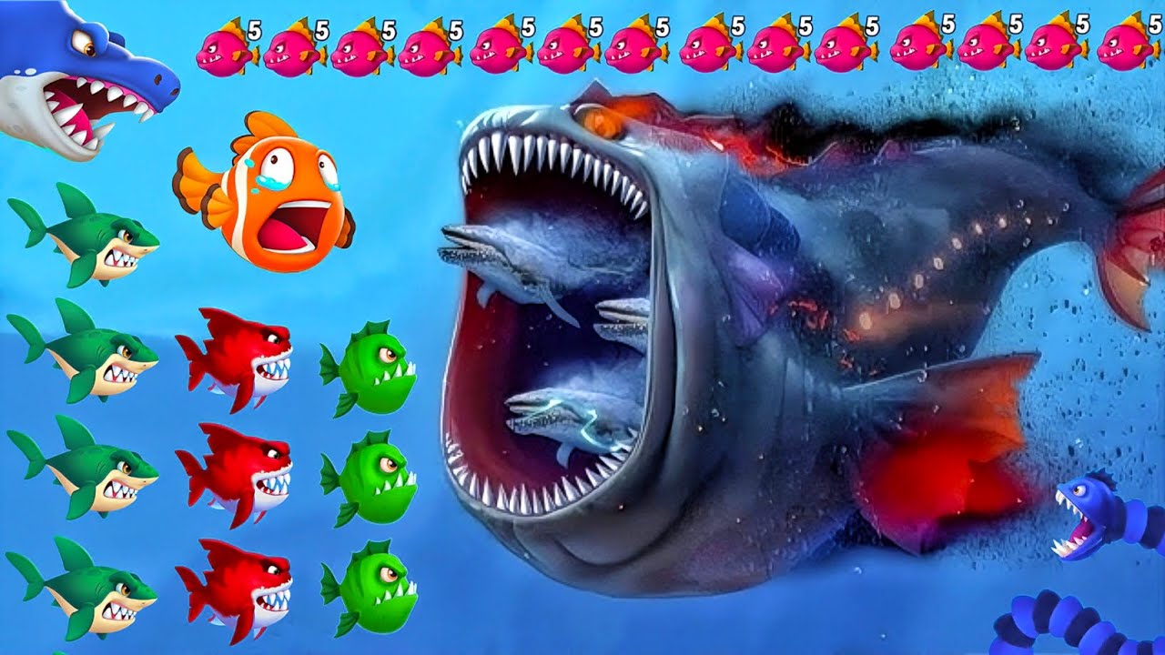 Fishdom 🐟 Monster Shark Extreme Attack 🔥 Fish Rescue from Monster Shark ...