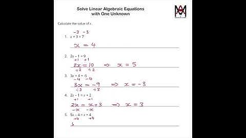 Solve Linear Algebraic Equations with One Unknown