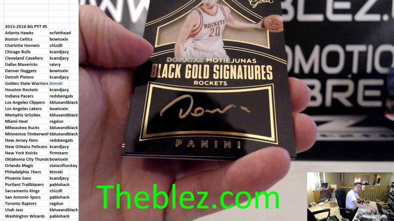 201516 Panini Black Gold Basketball Case Break PYT 5 YouTube