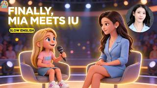 Mia Interview IU (Lee Ji Eun) | Slow English Learning | Practice English with 3D Animation |A2 Level