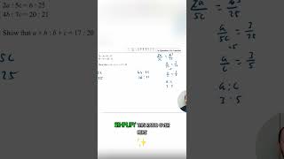 Ratio Puzzle  Solve Ab To Bc Simplified gcse2026 gcsemaths study gcse shorts