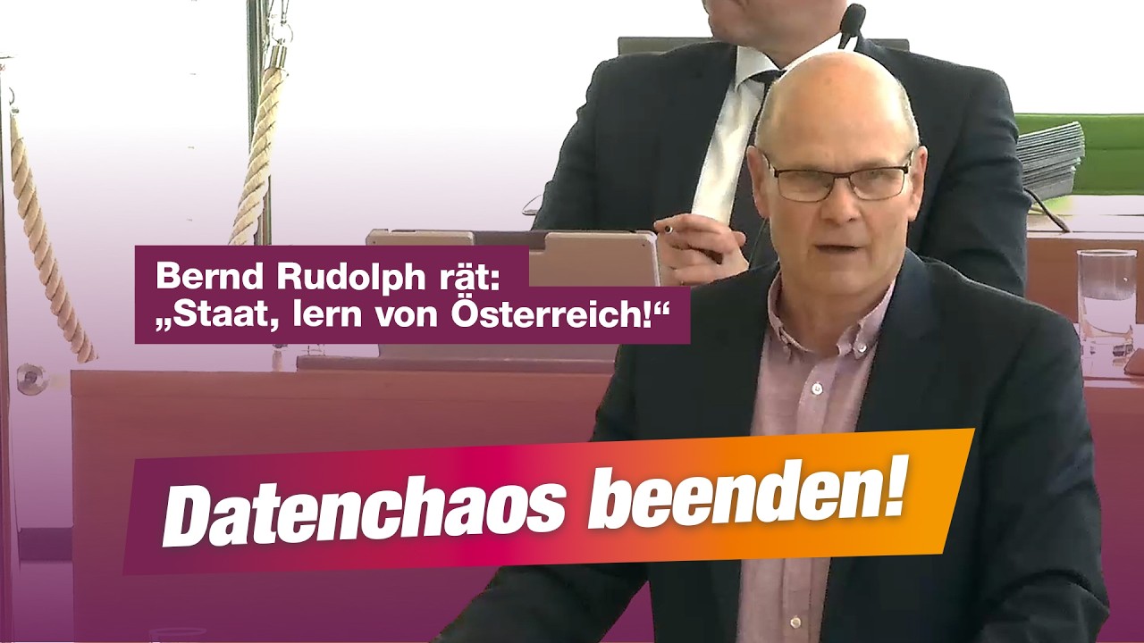 Bernd Rudolph (BSW): Von Österreich lernen, Datenchaos beenden! - YouTube
