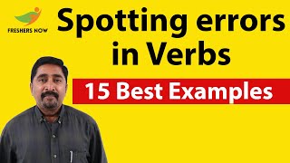 Spotting Errors in Verbs with Examples - Useful For SSC, IBPS, Railway, Bank Exams