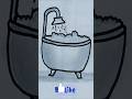 Easy draw Bathtub🛁 Step by Step #shrots #drawing #foryou #bathtub #trendingreels