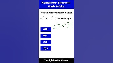 Remainder Theorem For RRB GROUP D Exam| Math Tricks| #shorts