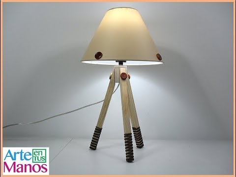 Cómo Hacer una LÁMPARA DE MESA trípode Paso a Paso