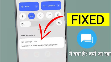 HOW TO DISABLE "Message is doing work in the background" Notification