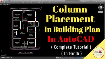 How to Provide Columns in Building Plan in AutoCAD with basic concept | CAD CAREER