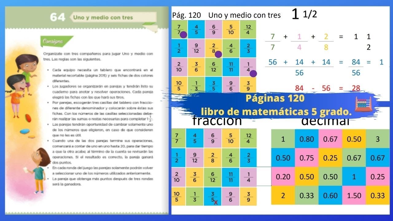 Paginas 120 Libro De Matematicas 5 Grado Youtube