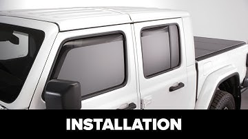 Front WeatherTech Side Window Deflector 2018+ Jeep JL & JT Installation