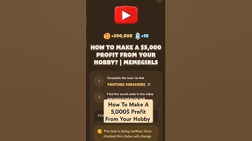 How To Make A 5,000$ Profit From Your Hobby | MemeFi Video Code