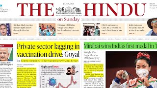 25 JULY 2021|The Hindu Newspaper today|The Hindu Full Newspaper analysis|Daily Current affair #2021 screenshot 1