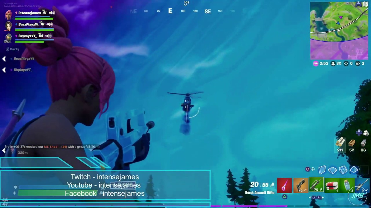 Fortnite Chapter 2 - Season 3 : Helicopter Explosion in Trios Arena