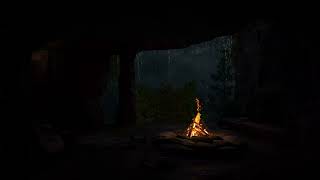 Sleep Soundly In A Cozy Cave To The Sound Of Rain Pattering At The Entrance - Asmr