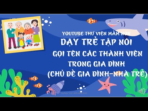 Video DẠY TRẺ TẬP NÓI SỚM VỀ GIA ĐÌNH CỦA BÉ/THƯ VIỆN MẦM... - youtube