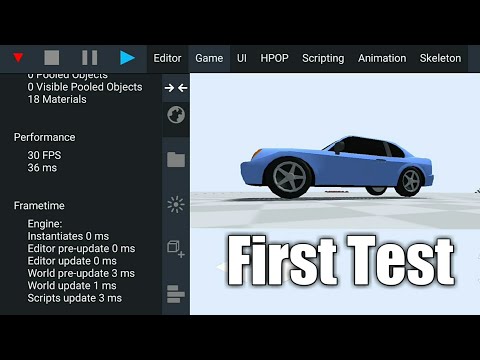 FIRST TEST BASIC CAR PHYSICS | ITsMagic Engine