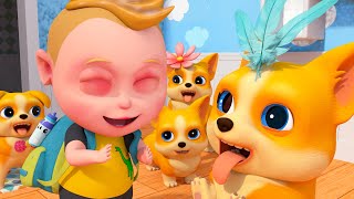 Five Little Dogs Playground Farm Song | +More Songs for Children | Nursery Rhymes & Kids Songs