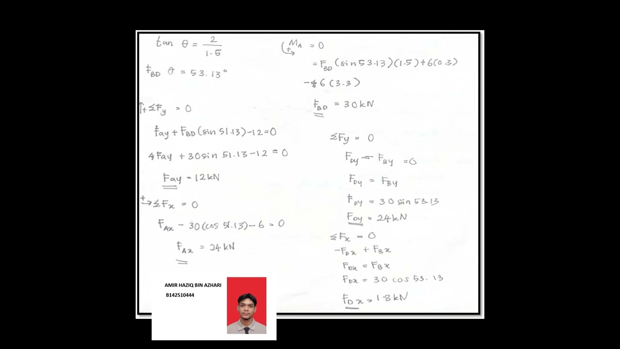 BMID 1313 STATIC ASSIGNMENT 1 SET B QUESTION 3 