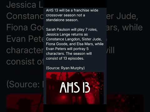 AHS 13 crossover season? #shorts #americanhorrorstory