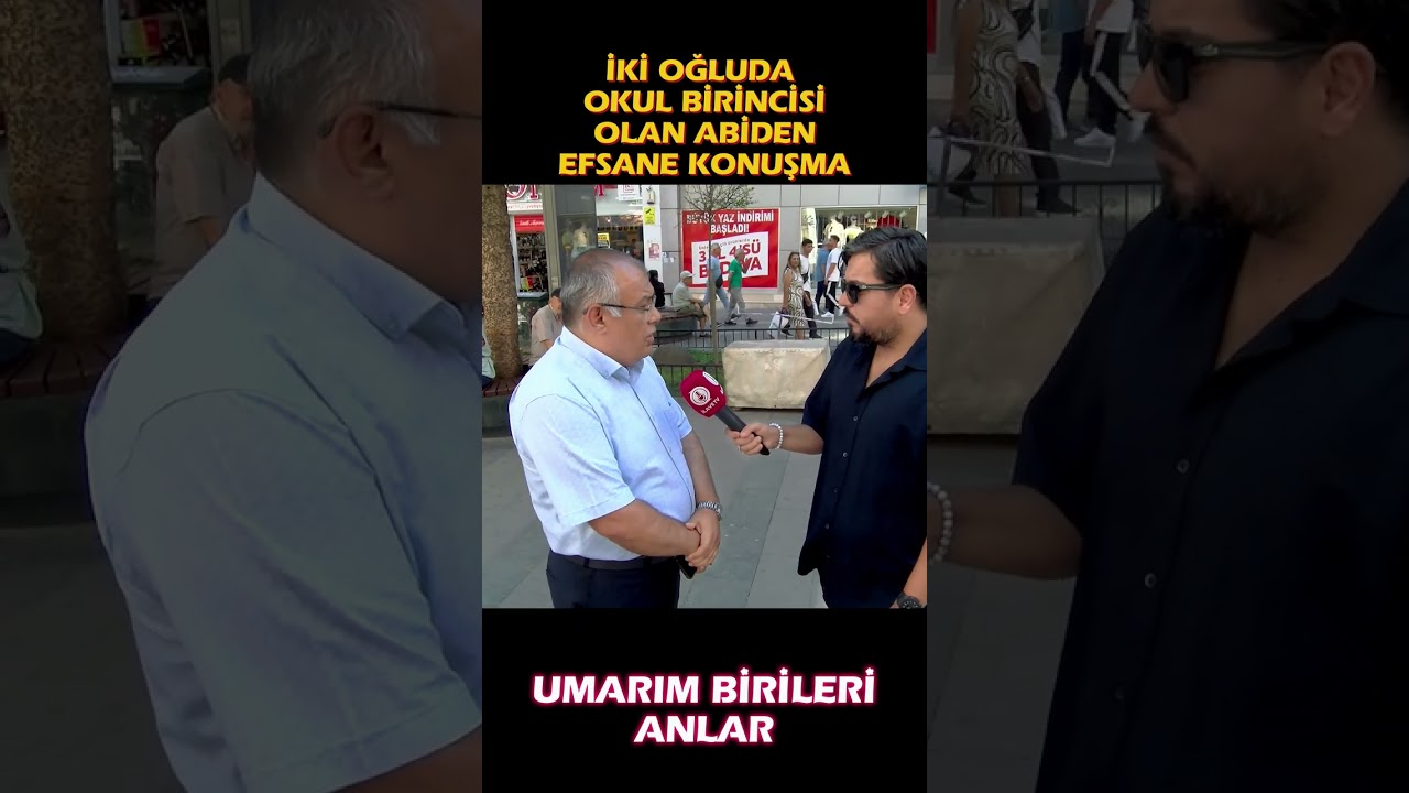 İki oğluda okul birincisi olan abiden efsane röportaj