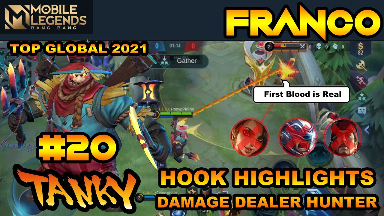 Franco  Hook Hero Hunter #20  - Mobile Legends Bang Bang - Tanky Gaming