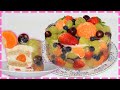 Tarta de Gelatina y Frutas naturales 🍊🍇🍓 PASTEL ENCAPSULADO EN GELATINA