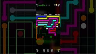 Flow Free - Walls - Pathway Pack - Level 34 (12x12)