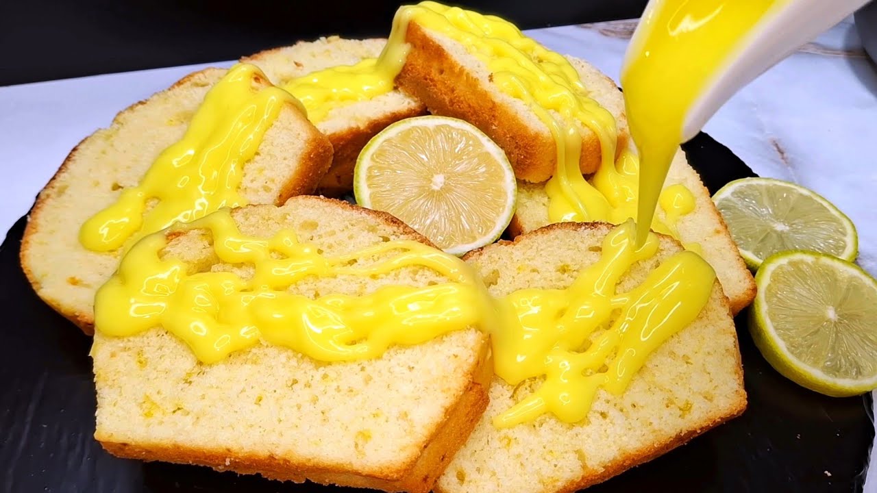 2 بيض فقط _ كيكة بكريمة الليمون 🍋 هشة و منعشة 