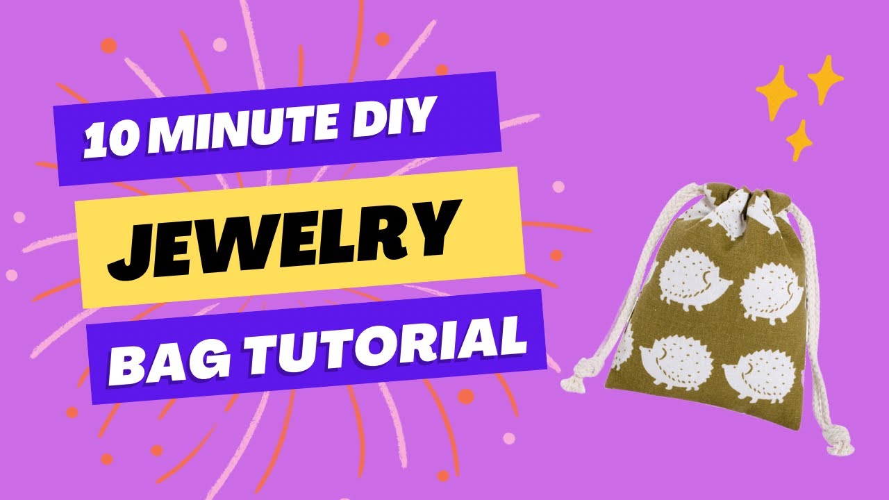 How to make a Jewelry gift bag from waste scrap fabric YouTube