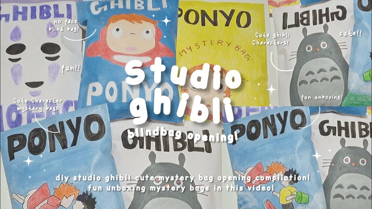 Diy studio ghibli blind bag unboxing!!🍀ヾ❀~ (asmr) 