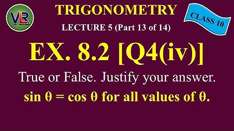 Class 10 Chapter 8 Trigonometry || Ex 8.2 Q4(iv) || NCERT (2019)