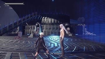 Nier Automata PS4 9S Adam Boss Battle City Ruins Very Hard No Damage No Commentary