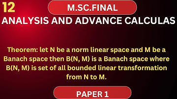 lec 12 space of all bounded linear transformation is a banach space