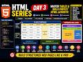 Day 3 of html tutorial Time table and html layout design #html #htmltutorial #webdevelopment 