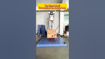 Have you ever received a broken delivery box?#Carton Drop Tester #Carton Drop Test