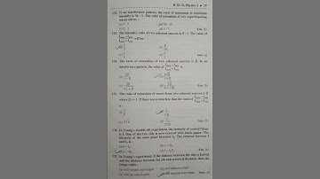 B.Sc Second Year Objective Questions Physics Paper one physical optics and Lasers part-5