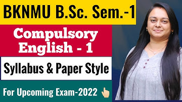 B.Sc. Semester-1 Compulsory English-1 Syllabus & Paper Style Complete Guide @dr.khyati_vadher