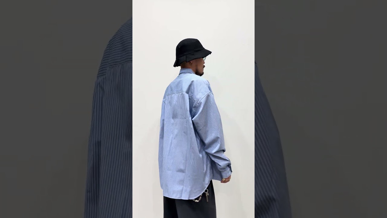 2025.10.17】COOTIE PRODUCTIONS / Stripe Broad L/S Shirt -Blue