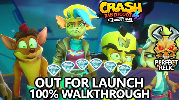 Crash Bandicoot 4 - 100% Walkthrough - Out For Launch - All Gems Perfect Relic