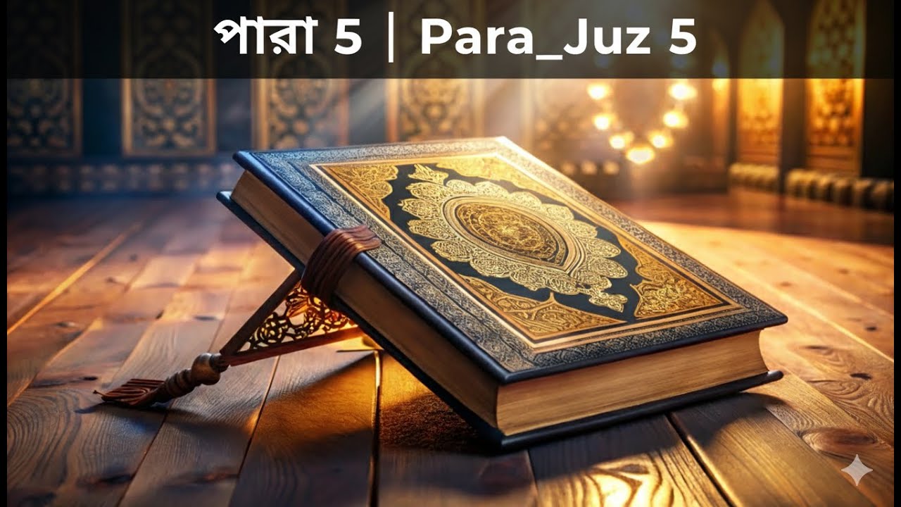 ⁣কুরআন শরীফ পঞ্চম পারা | শুধুমাত্র বাংলা অর্থ | Bangla Quran 5th Para Meaning Only