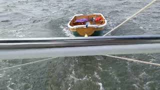 CLC Passagemaker Dinghy towed at 6.5kts