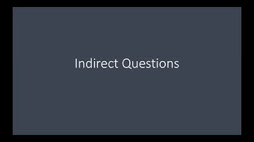 Indirect Questions