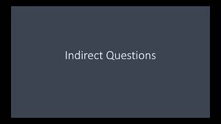 Indirect Questions