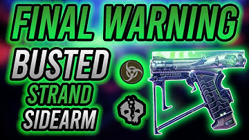 How to Obtain FINAL WARNING Strand Sidearm & Full Review | Destiny 2 Season of Defiance