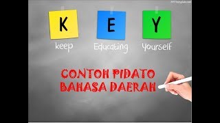 Contoh Pidato Bahasa Daerah Youtube